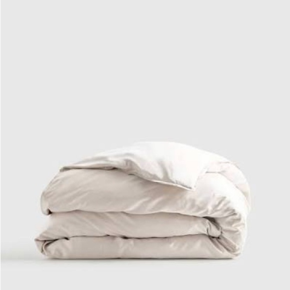 Quince Queen Bamboo Duvet Cover in cream